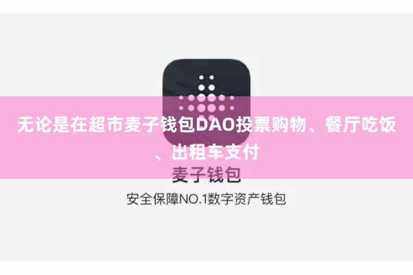 无论是在超市麦子钱包DAO投票购物、餐厅吃饭、出租车支付