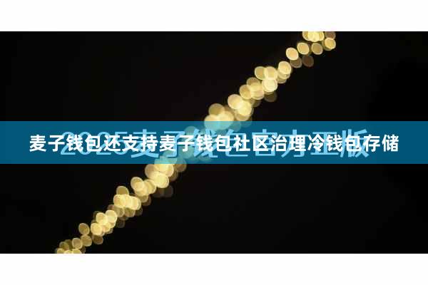 麦子钱包还支持麦子钱包社区治理冷钱包存储