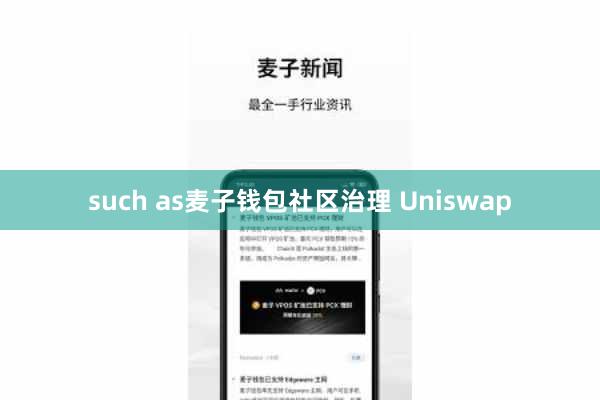 such as麦子钱包社区治理 Uniswap