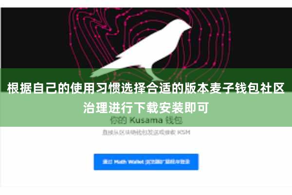 根据自己的使用习惯选择合适的版本麦子钱包社区治理进行下载安装即可