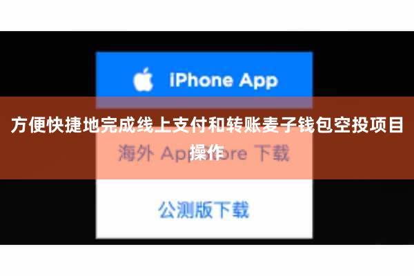 方便快捷地完成线上支付和转账麦子钱包空投项目操作